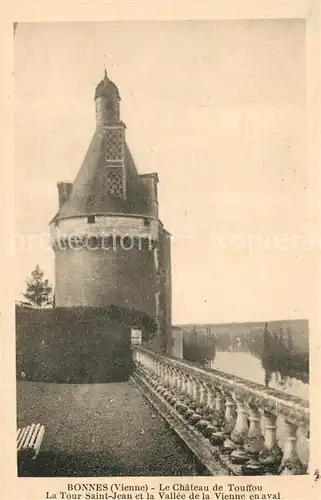 AK / Ansichtskarte Bonnes_Vienne Le Chateau de Touffou La Tour Saint Jean et la Vallee de la Vienne en aval Bonnes Vienne