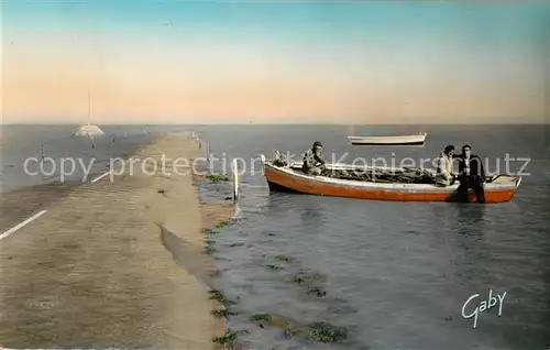 AK / Ansichtskarte Vendee Passage du Gois Maree Montante Vendee