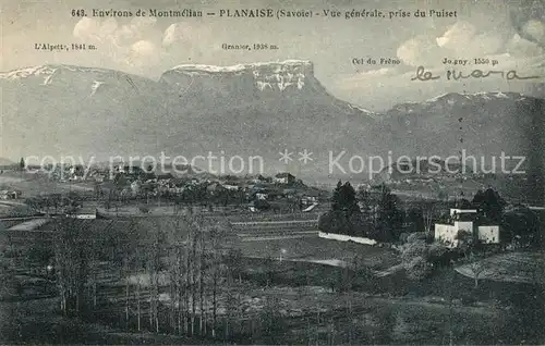 AK / Ansichtskarte Planaise Vue generale prise du Puiset Alpes Planaise