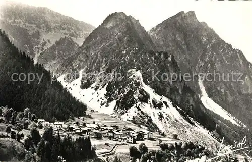 AK / Ansichtskarte Pralognan la Vanoise Village de la Croix et Pointe de Villeneuve Alpes Pralognan la Vanoise