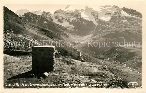 Col_de_l_Iseran Route de l_Iseran Table d Orientation Gebirgspanorama Alpen Col_de_l_Iseran