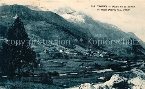 Tignes Panorama Dome de la Sache et Mont Pourri Alpes Francaises Tignes