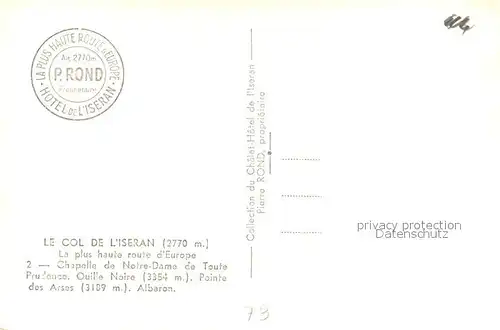 Col_de_l_Iseran Chapelle de Notre Dame de Toute Prudence Alpes Francaises Col_de_l_Iseran