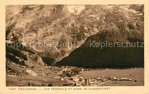 Pralognan la Vanoise Vue generale et Dome de Chasseforet Alpes Francaises Pralognan la Vanoise