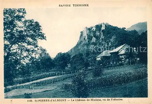 Saint Pierre d_Albigny Chateau de Miolans vu de Freterive Saint Pierre d Albigny