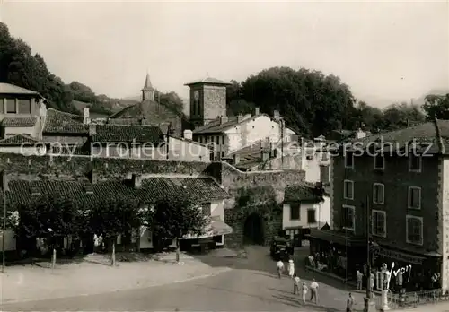 Saint Jean Pied de Port Place du Marche et Clocher de l Eglise Saint Jean Pied de Port