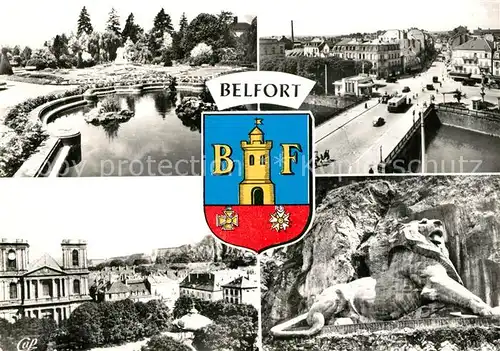 Belfort_Alsace Square Jean Joures Quartier du Pont Carnot Eglise Sant Christophe Le Lion  Belfort Alsace