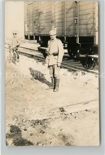 Vigneulles les Hattonchatel Soldat auf Wache am Bahnhof Vigneulles les Hattonchatel