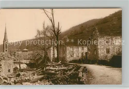 Sondernach_Haut Rhin Zerstoertes Dorf in WK1 Sondernach Haut Rhin