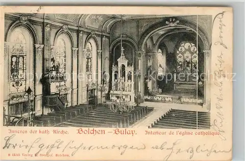 Bolchen Inneres der kath Kirche Bolchen