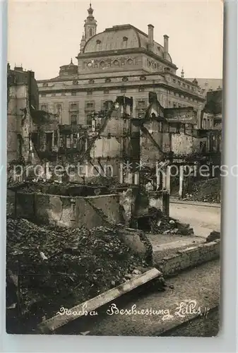 Lille_Nord Szenerie nach der Beschiessung WK1 Lille_Nord