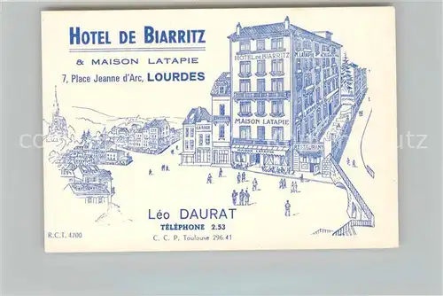 Lourdes_Hautes_Pyrenees Hotel de Biarritz et Maison Latapie Lourdes_Hautes_Pyrenees