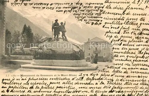 Chamonix Monument de Saussure Mont Blanc Chamonix