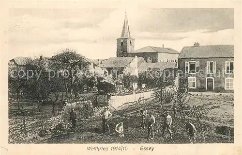 Essey les Nancy Weltkrieg Ortsansicht Kirche  Essey les Nancy