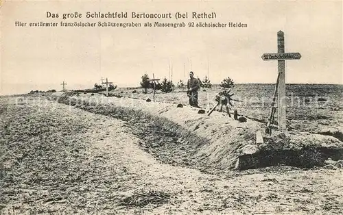 Bertoncourt_Ardennes Massengrab 92 saechsischer Soldaten Bertoncourt Ardennes