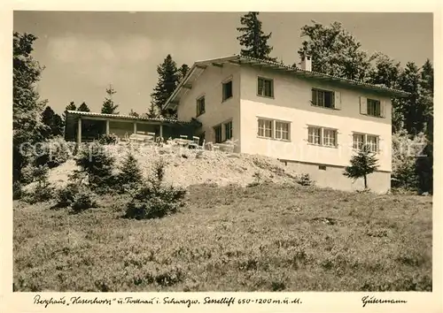 AK / Ansichtskarte Foto_Gutermann Berghaus Hasenhorn Todtnau Schwarzwald  Foto Gutermann
