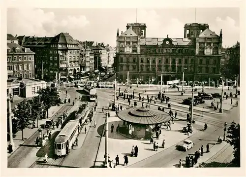 AK / Ansichtskarte Strassenbahn Dresden Postplatz  