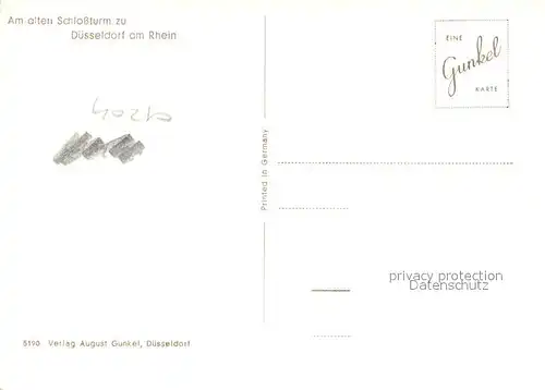 AK / Ansichtskarte Strassenbahn D?sseldorf Schlossturm  