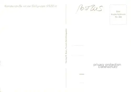 AK / Ansichtskarte Postbus Kehlsteinstrasse G?llgruppe  