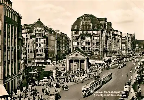 AK / Ansichtskarte Strassenbahn Hamburg M?nkebergstrasse  