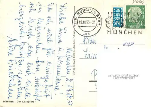 AK / Ansichtskarte Strassenbahn M?nchen Karlsplatz 