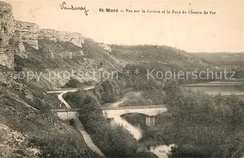 AK / Ansichtskarte Saint More Vue sur la Riviere et le Pont du Chemin de Fer Saint More