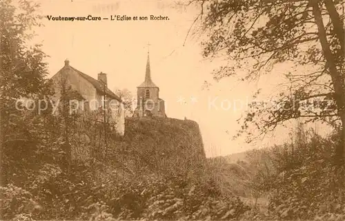AK / Ansichtskarte Voutenay sur Cure Eglise et son Rocher Voutenay sur Cure
