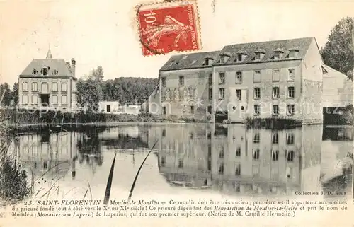 AK / Ansichtskarte Saint Florentin_Yonne Moulin de Montleu Saint Florentin Yonne