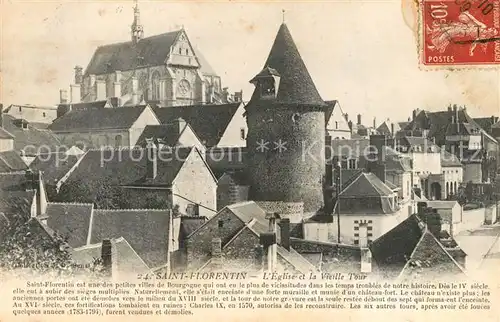 AK / Ansichtskarte Saint Florentin_Yonne Eglise et la Vieille Tour Saint Florentin Yonne