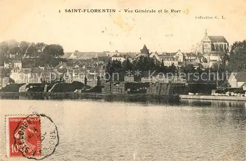 AK / Ansichtskarte Saint Florentin_Yonne Vue generale et le Port Saint Florentin Yonne