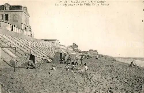 AK / Ansichtskarte Saint Gilles Croix de Vie_Vendee La Plage prise de la Villa Notre Dame Saint Gilles Croix de Vie