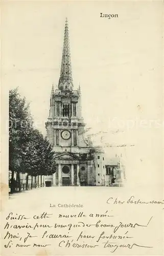 AK / Ansichtskarte Lucon La Cathedrale Lucon