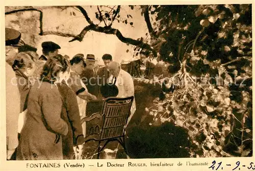 AK / Ansichtskarte Fontaines_Vendee Le Docteur Rouger bienfaiteur de l humanite Fontaines Vendee