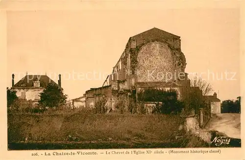 AK / Ansichtskarte La_Chaize le Vicomte Le Chevet de l Eglise La_Chaize le Vicomte