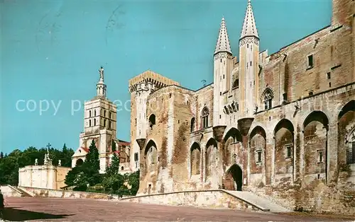 AK / Ansichtskarte Avignon_Vaucluse Entree du Palais des Papes et ND des Doms Avignon Vaucluse