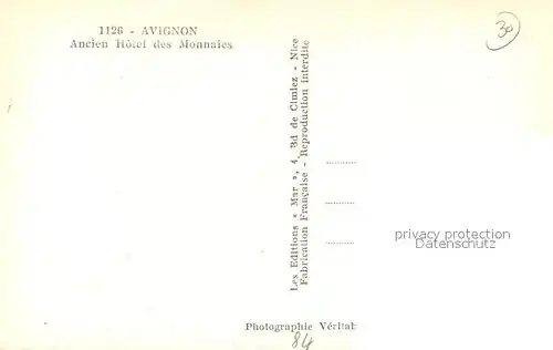 AK / Ansichtskarte Avignon_Vaucluse Ancien Hotel des Monnaies Avignon Vaucluse