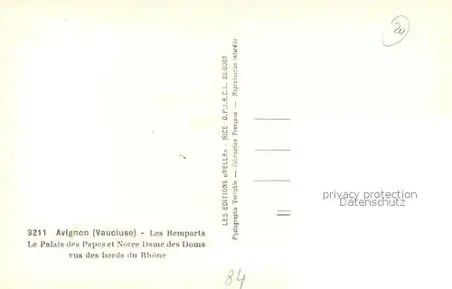 AK / Ansichtskarte Avignon_Vaucluse Les Palais des Papes et Notre Dame des Doms vus des bords du Rhone Avignon Vaucluse