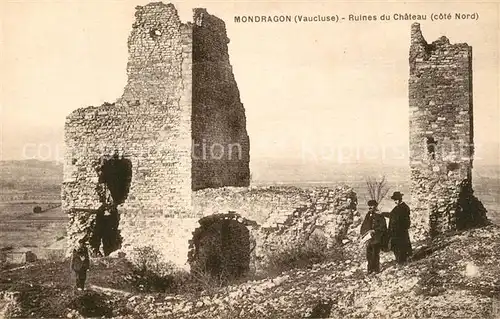 AK / Ansichtskarte Mondragon Ruines du Chateau Cote Nord Mondragon