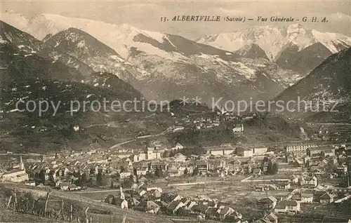 AK / Ansichtskarte Albertville_Savoie Vue generale et les Alpes Albertville_Savoie