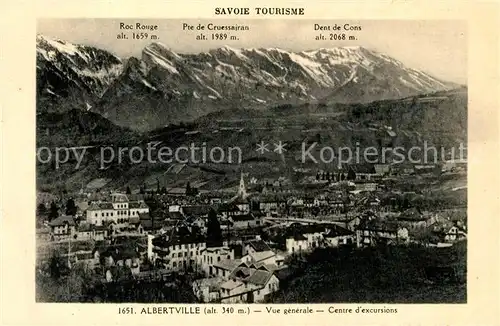 AK / Ansichtskarte Albertville_Savoie Vue generale Alpes Francaises Albertville_Savoie