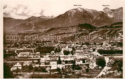 AK / Ansichtskarte Albertville_Savoie Vue generale et les Alpes Francaises Albertville_Savoie