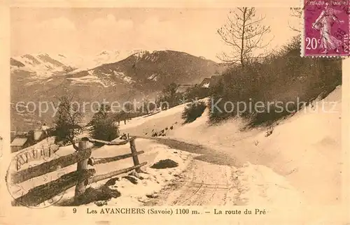 AK / Ansichtskarte Les_Avanchers Valmorel Panorama Route du Pre en hiver Alpes Les_Avanchers Valmorel