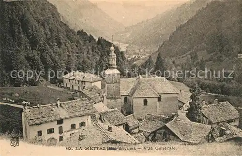 AK / Ansichtskarte La_Giettaz Vue generale Eglise La_Giettaz