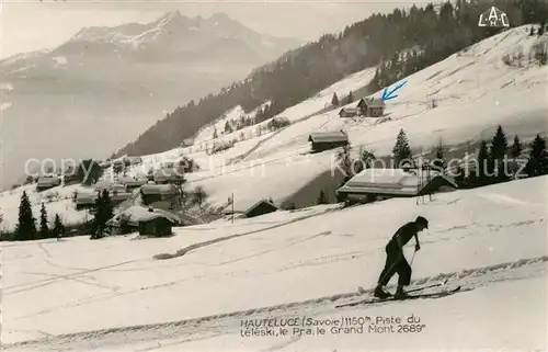 AK / Ansichtskarte Hauteluce Piste du teleski Station d hiver Alpes Francaises Hauteluce