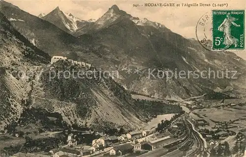 AK / Ansichtskarte Modane_Gare Panorama Aiguille Doran Alpes Modane Gare