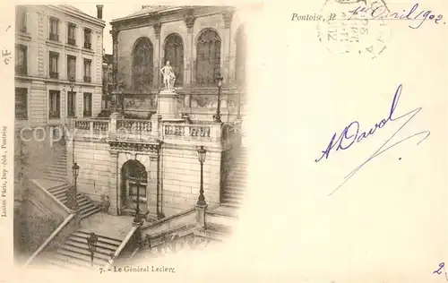 AK / Ansichtskarte Pontoise_Val d_Oise Monument Statue General Leclerc 