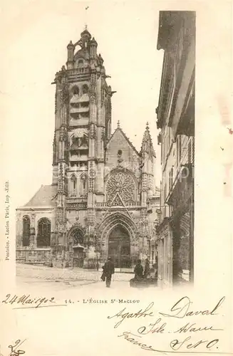 AK / Ansichtskarte Pontoise_Val d_Oise Eglise Saint Maclou 