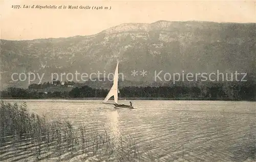 AK / Ansichtskarte Aiguebelette Aux bords du lac et Mont Grelle Alpes Aiguebelette