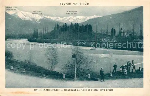 AK / Ansichtskarte Chamousset Confluent de l Arc de l Isere rive droite Alpes Francaises Chamousset