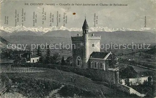 AK / Ansichtskarte Chignin Chapelle de Saint Anthelme et Chaine de Belledonne Alpes Chignin